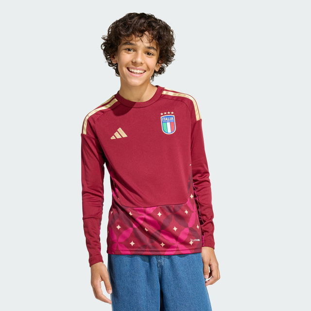 Italy Home Goalkeeper Long Sleeve Top with Graphic Detail