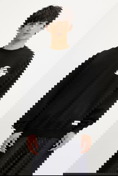 Суитчър Neighborhood NEIGHBORHOOD Classic Long Sleeve Sweatshirt with Graphic Черно | 251FPNH.CSM01, 0