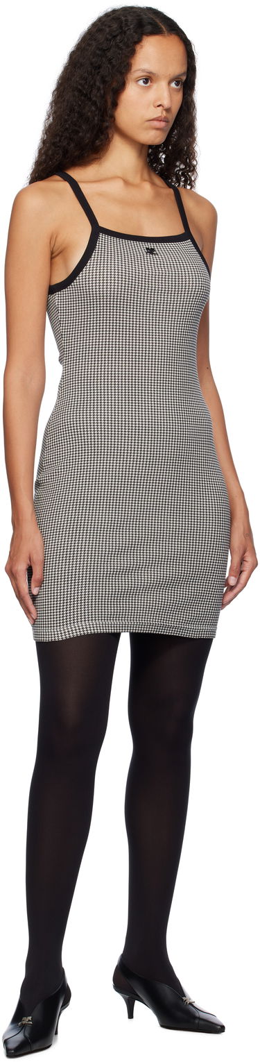 Pокля Courrèges Courrèges Houndstooth Mini Dress Черно | 324JRO458JS0167, 3