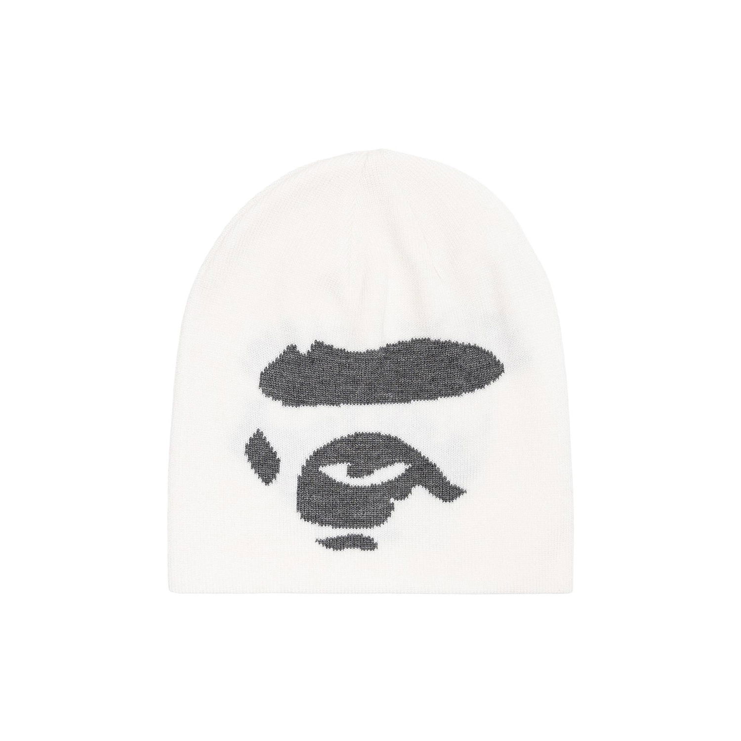 Шапка BAPE Ape Face Knit Beanie Бяло | 1G80 180 015 WHITE, 1
