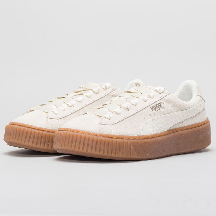 Кецове и обувки Puma Suede Platform Bubble Wn's marshmallow Бежово | 366439 02