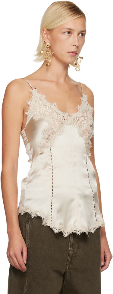 Потник ISABEL MARANT Isabel Marant Diandra Satin Lace Camisole Top Бежово | HT0721FA-C3J05I, 1