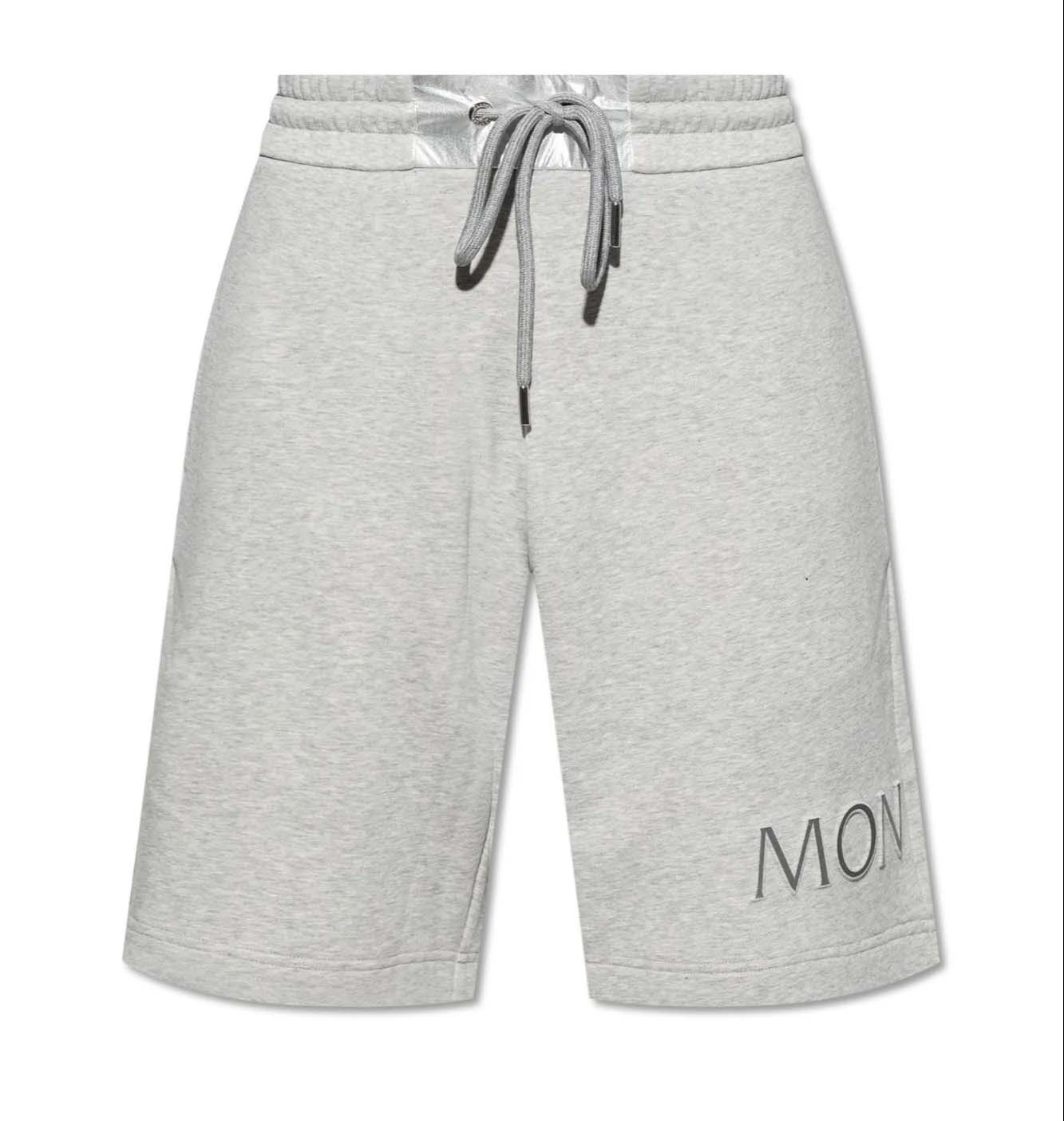 Къси панталони Moncler Logo Embroidered Drawstring Shorts Сиво | i20918h0000189a2l 986, 0