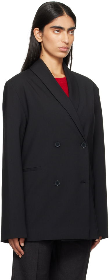 Яке Loulou de Saison Loulou de Saison Sancia Double-Breasted Blazer Черно | SANCIA, 4