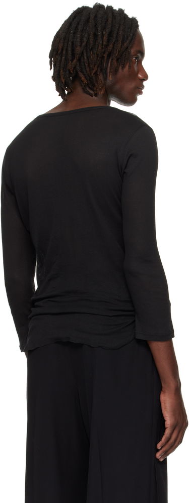 Тениска Ann Demeulemeester Ann Demeulemeester Margon Long Sleeve T-Shirt Черно | B0012875-FA434-099, 2