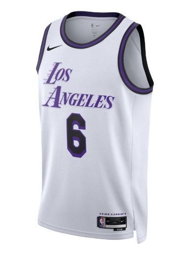 Фланелка Nike Dri-FIT NBA LeBron James Los Angeles Lakers City Edition 2022 Swingman Jersey Бяло | DO9597-101