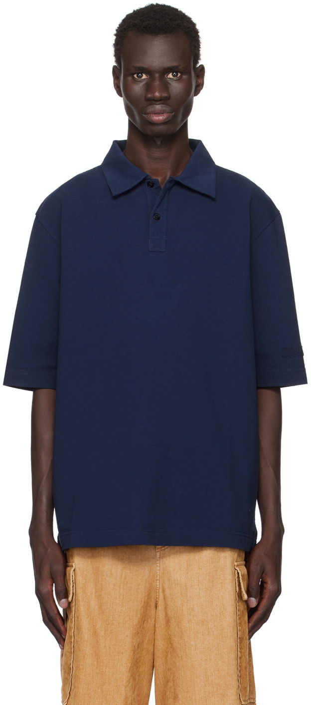 Поло тениска Marni Oversized Polo Тъмно синьо | POMU0037X0 UTC406, 0