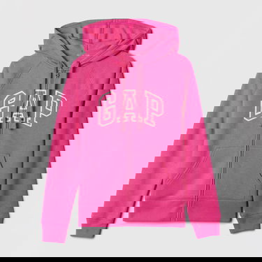 Суитчър GAP Sweatshirt Logo Full Zip Hoodie Sizzling Fuchsia XL Розово | 873024-11, 4