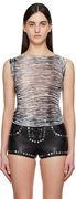 Miaou Semi-Sheer Zebra-Print Lucia Top
