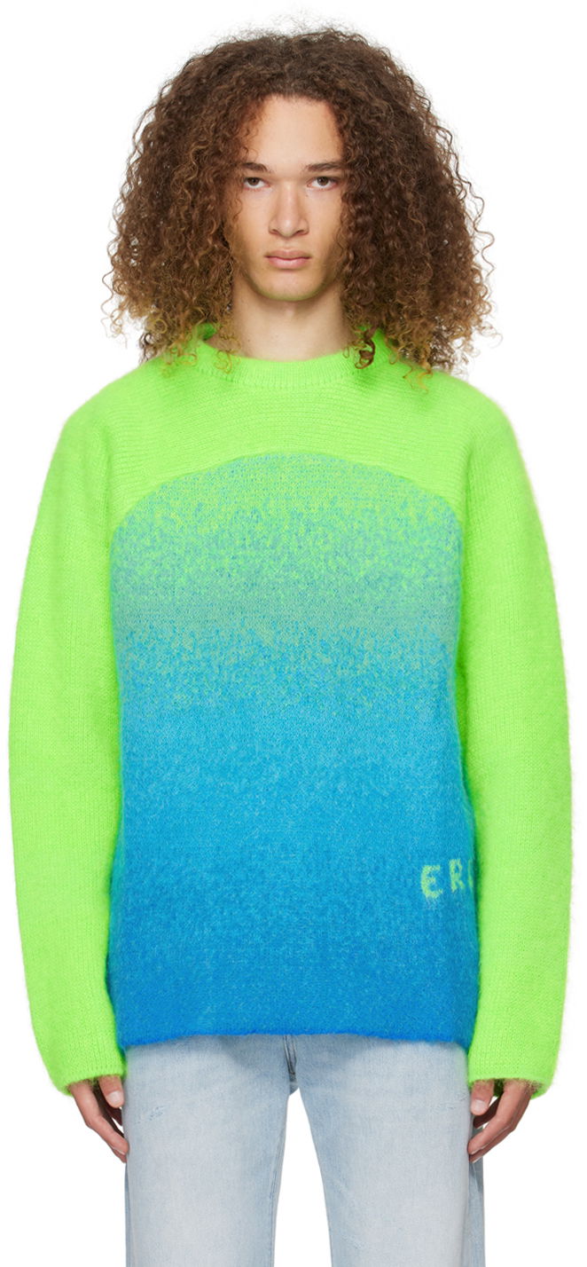 Пуловер ERL Gradient Knit Sweater Зелено | ERL07N001