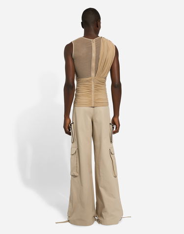 Потник Dolce & Gabbana Stretch Tulle T-shirt With Draping Бежово | G8RW3TG7M7SS9000, 3