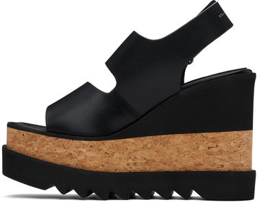 Кецове и обувки Stella McCartney Elyse Alter Mat Platform Wedges Черно | 810392AP00P0, 2