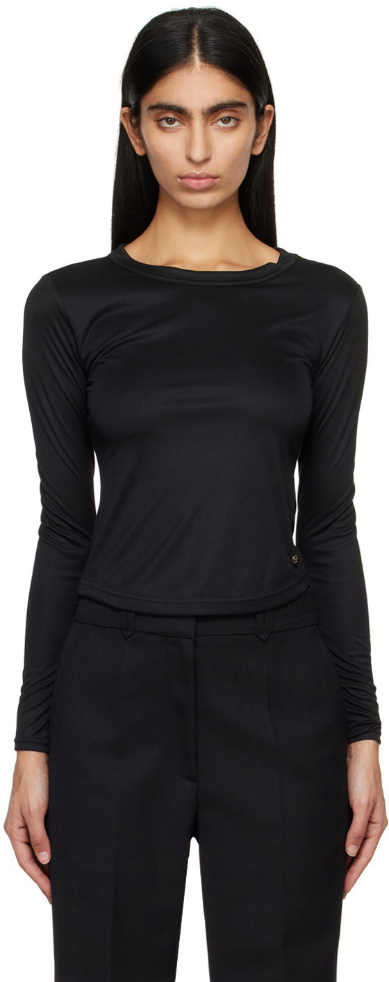 Тениска Anine Bing Jane Long Sleeve T-Shirt Черно | A-08-4408-000