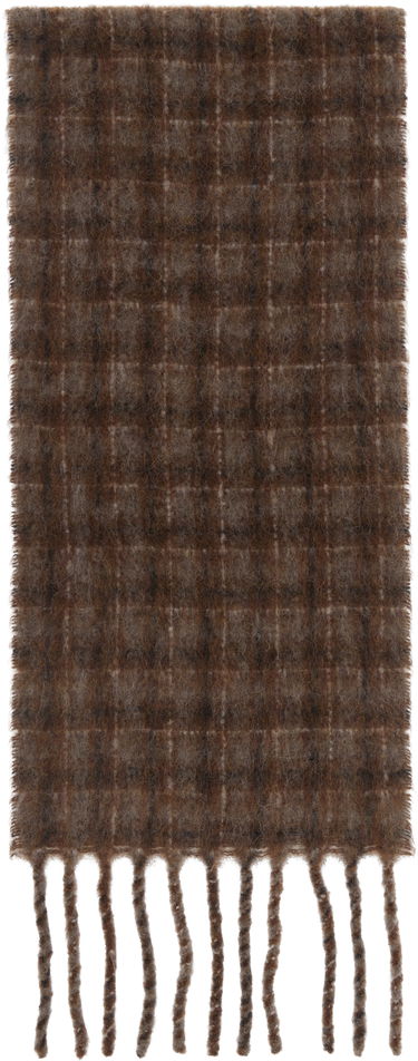 Шал OUR LEGACY Our Legacy Estate Checked Scarf Кафяво | A4258EBF, 2