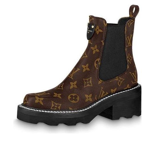 Кецове и обувки Louis Vuitton Beaubourg Ankle Boots Кафяво | 1A8QCI