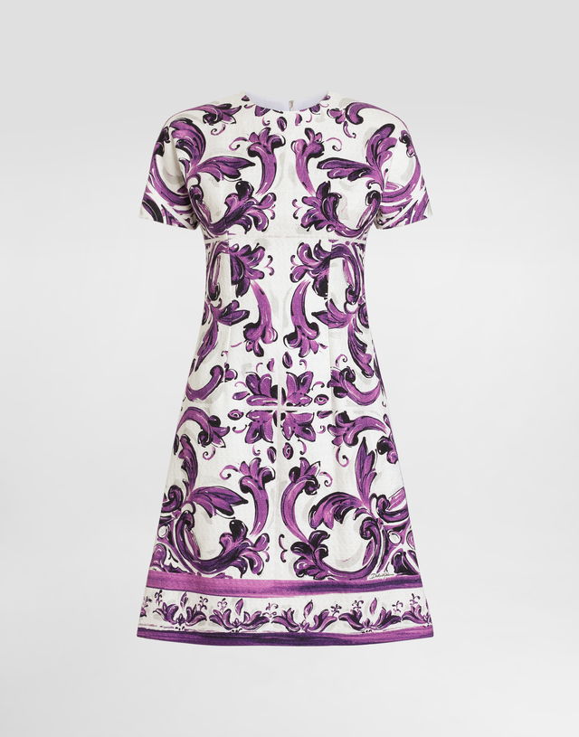 Dolce & Gabbana Majolica-Print A-Line Dress