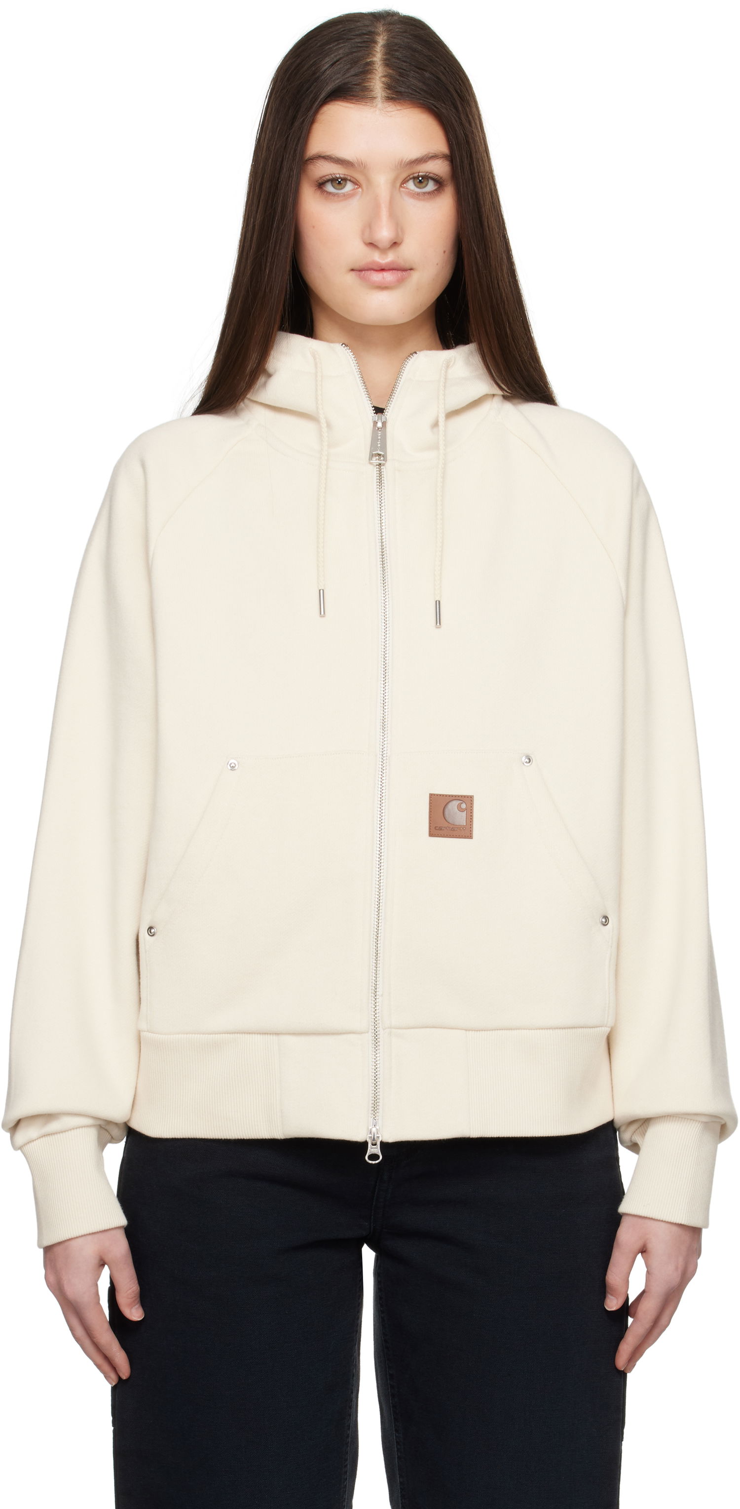 Суитчър Carhartt WIP Carhartt WIP Eldon Zip-Up Hoodie Бяло | I034374 05XX, 0