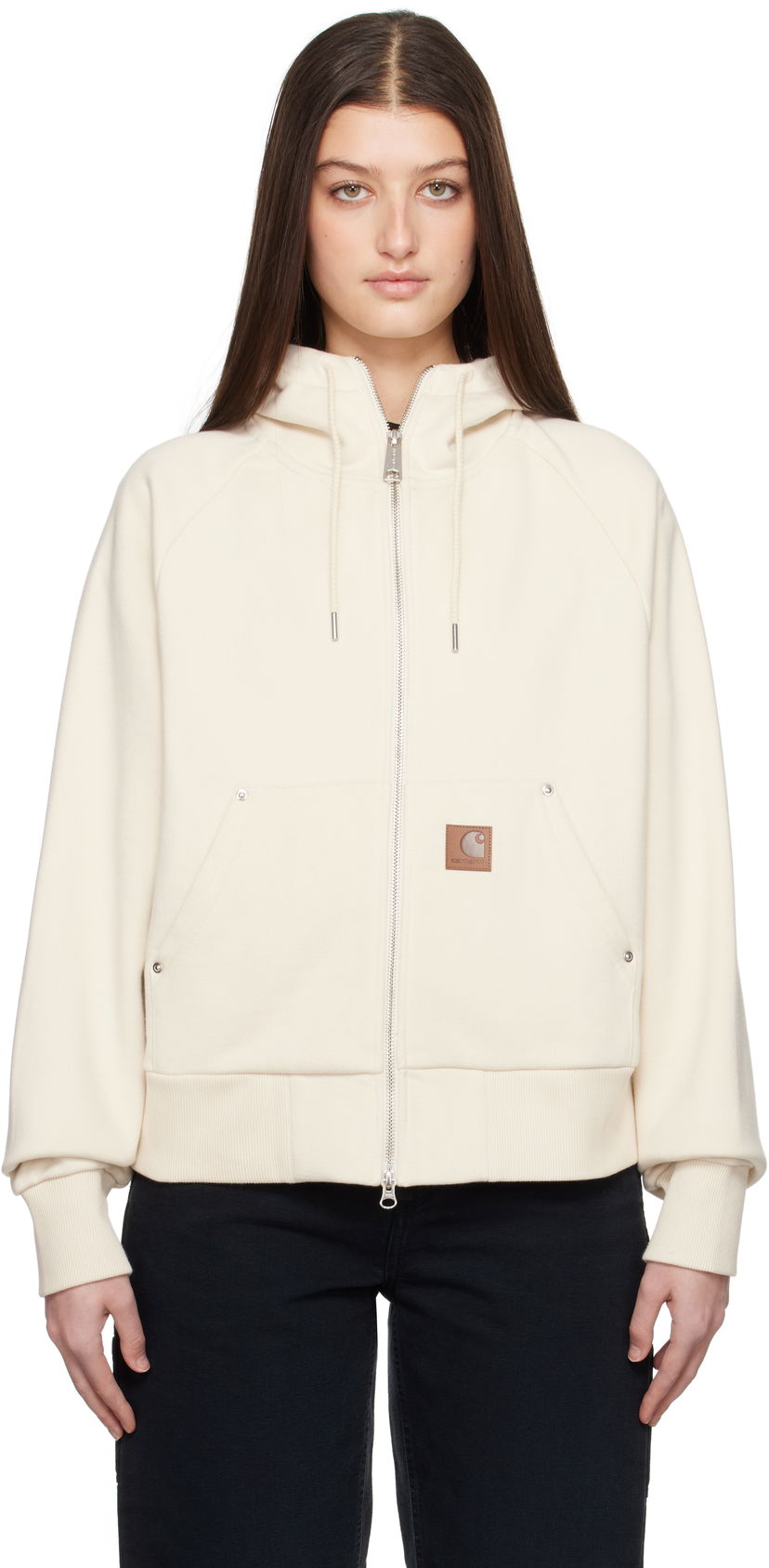 Суитчър Carhartt WIP Carhartt WIP Eldon Zip-Up Hoodie Бяло | I034374 05XX
