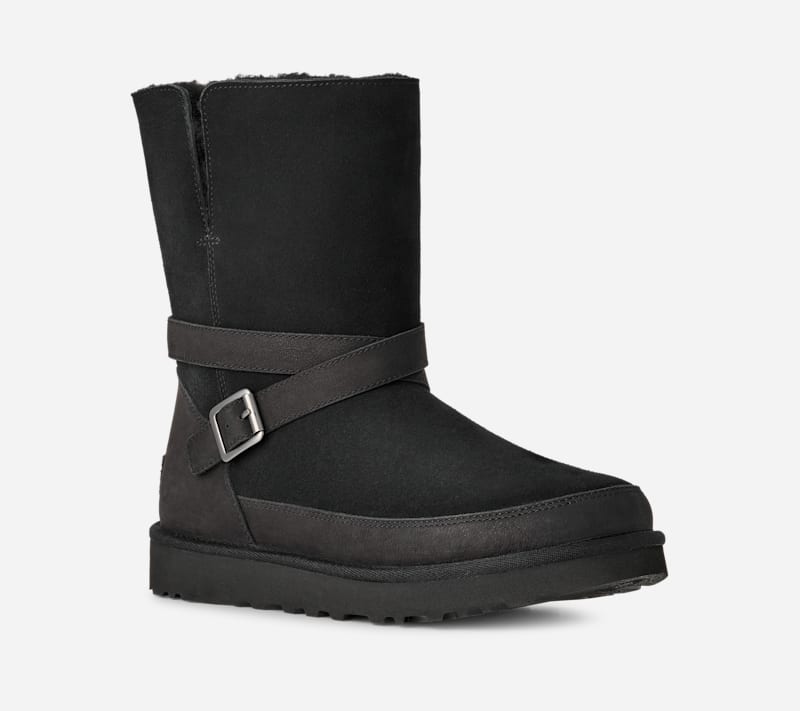 Кецове и обувки UGG Classic Short Bellina Belted Boot Черно | 1174513-BLK, 1