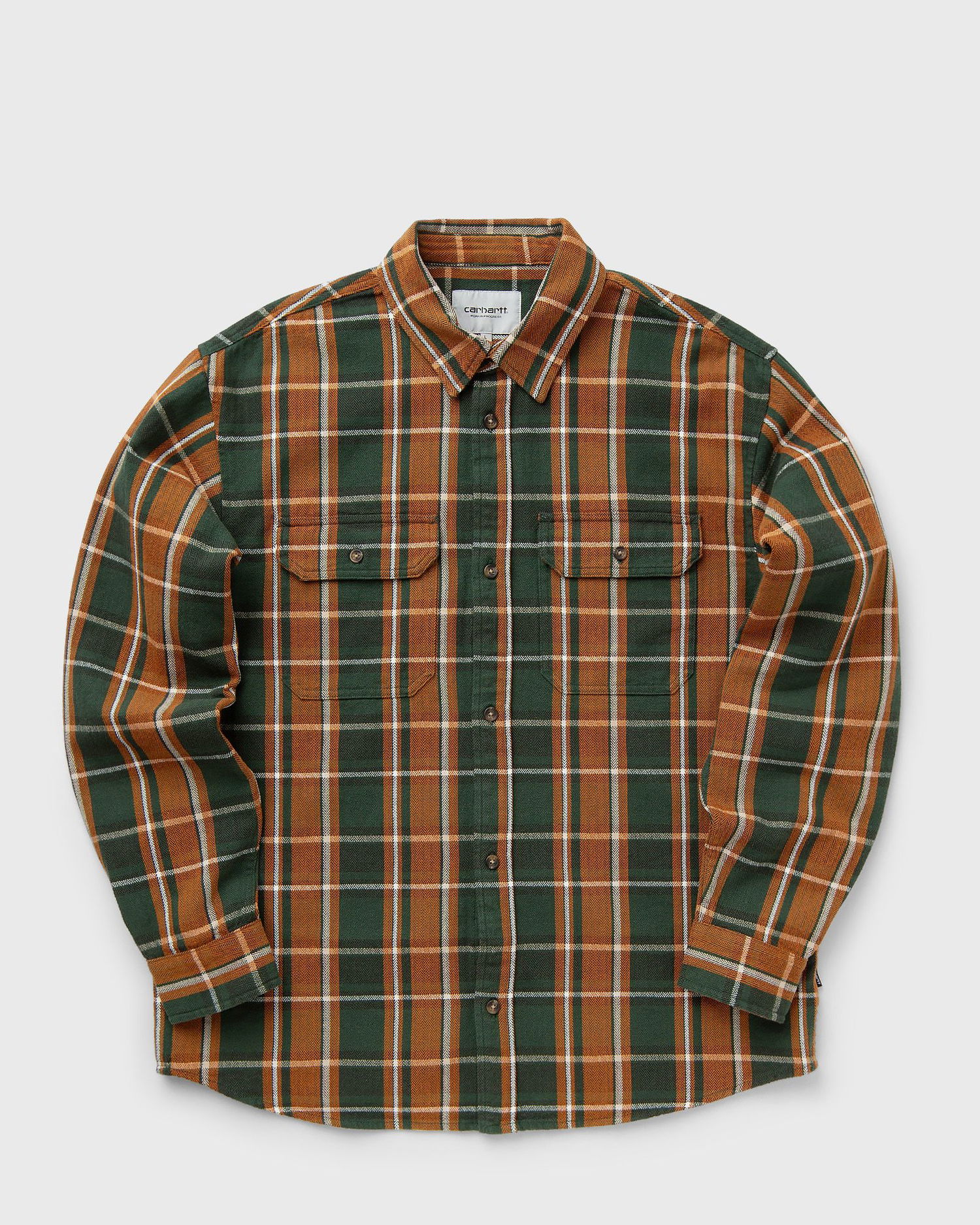 Риза Carhartt WIP Hobart Shirt Long Sleeve Зелено | I033820-2GA.XX, 0