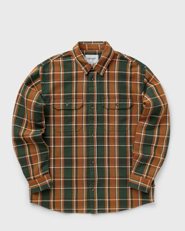 Риза Carhartt WIP Hobart Shirt Long Sleeve Зелено | I033820-2GA.XX, 0