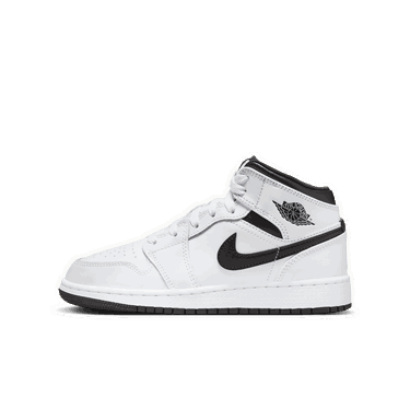 Кецове и обувки Jordan Air Jordan 1 Mid "White Black" GS Бяло | DQ8423-132, 2