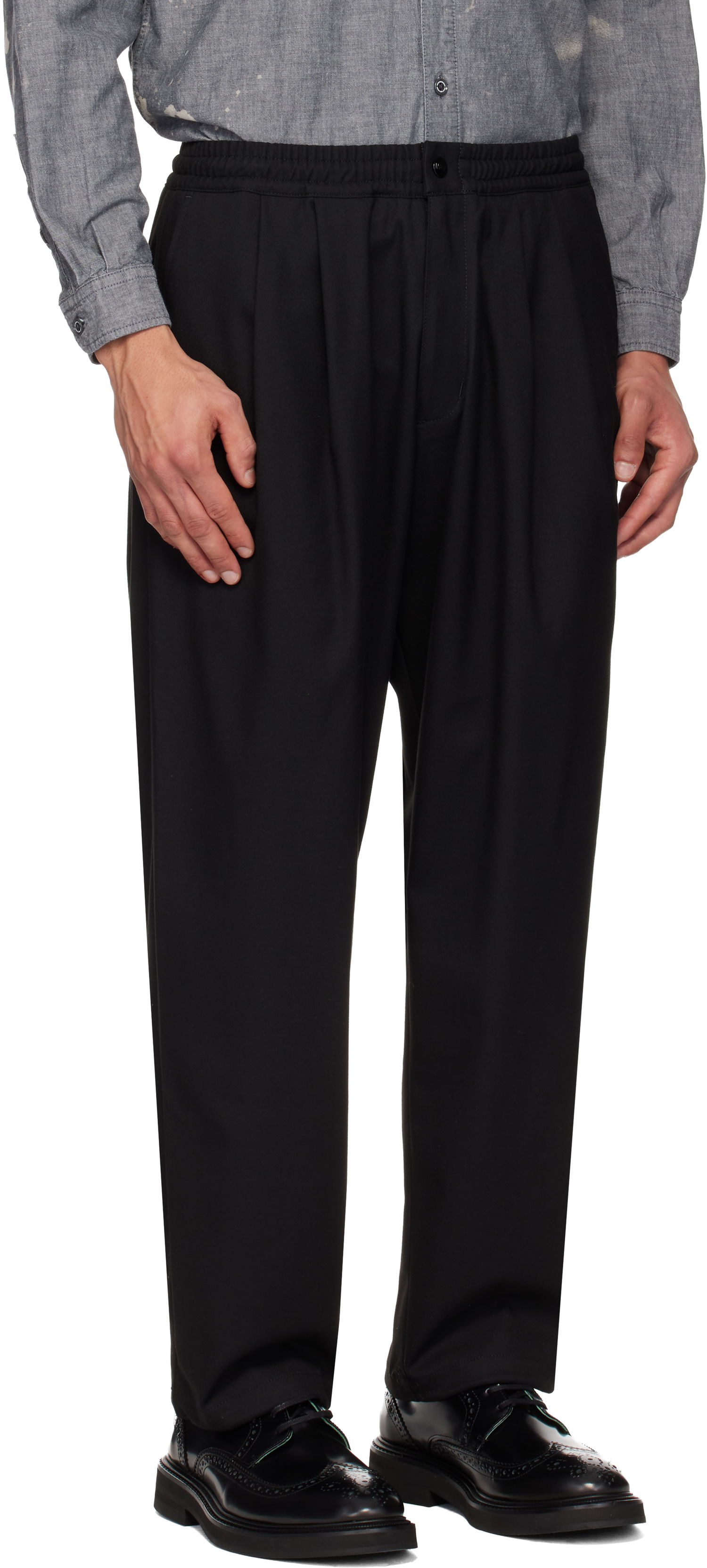 Панталони Neighborhood Baggy Silhouette Easy Trousers Черно | 252ZANH-PTM08, 1