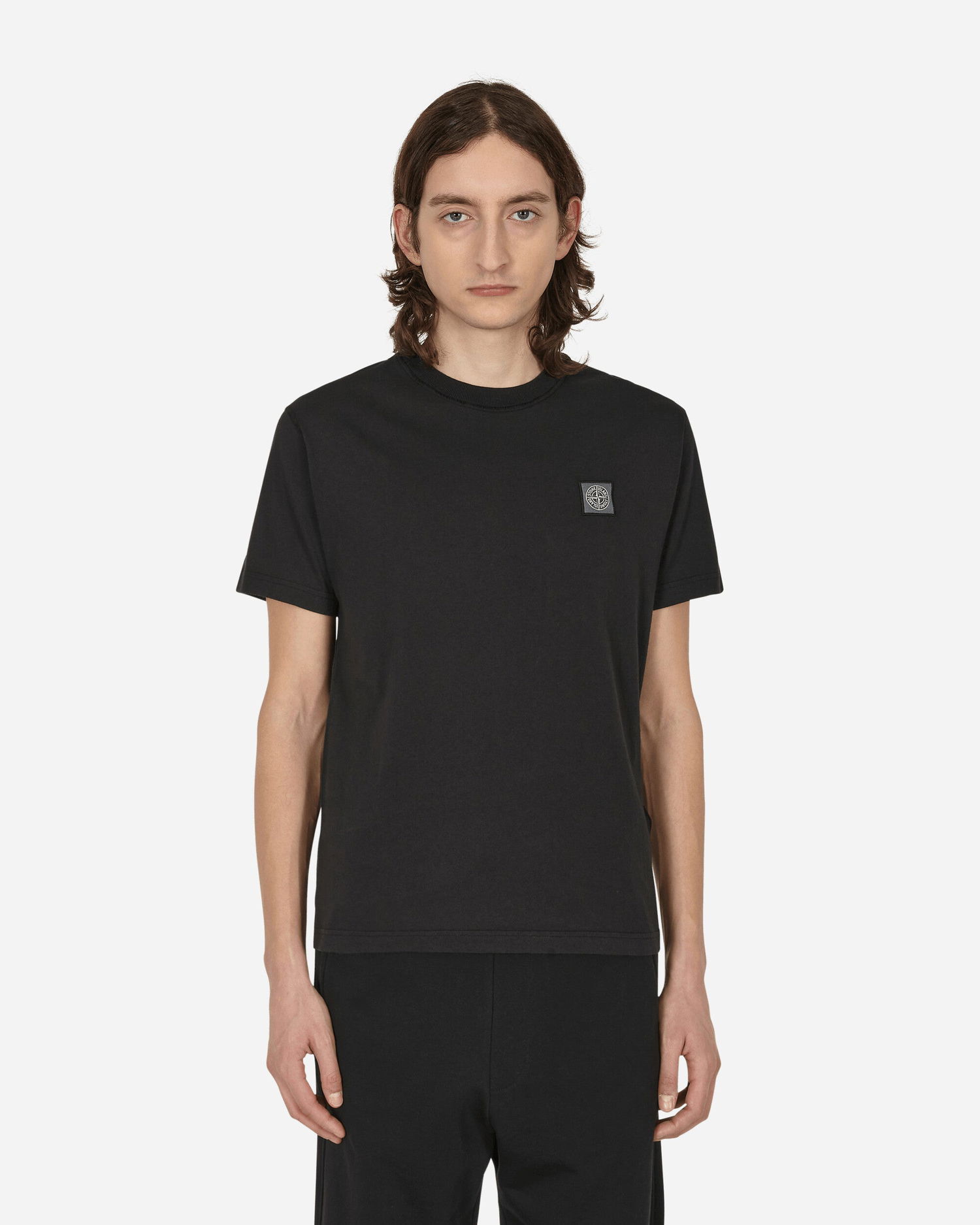 Тениска Stone Island Garment Dyed Logo T-Shirt Черно | MO101523757 A0029, 0
