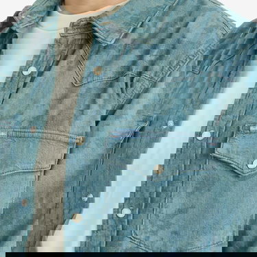 Риза Paul Smith Paul Smith x Lee Jacquard Denim Western Shirt, Size Large Синьо | M1R-WEST-PDENSH-34, 5