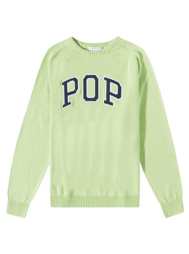 Пуловер Pop Trading Company Arch Crewneck Зелено | POPSS23-06-003