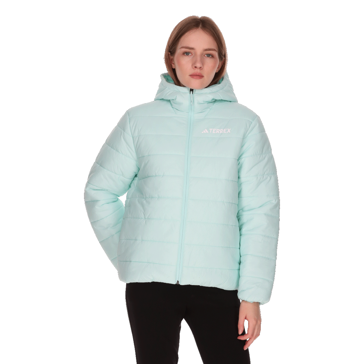 Пухо яке adidas Originals Terrex Hooded Puffer Jacket Тюркоазено | KB2170, 0