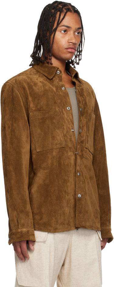 Яке Rick Owens Rick Owens Concordians Suede Overshirt Черно | RU02E1744 LCS, 4