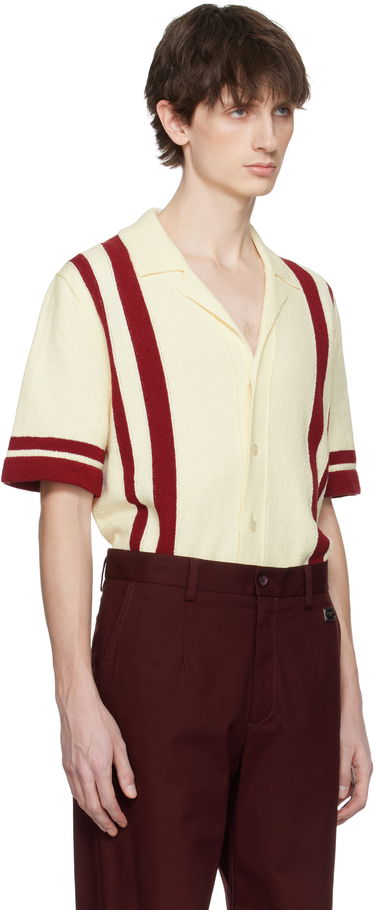 Пуловер Dolce & Gabbana Dolce&Gabbana Knitted Polo Shirt Жълто | GXVB7TJFMNA, 1