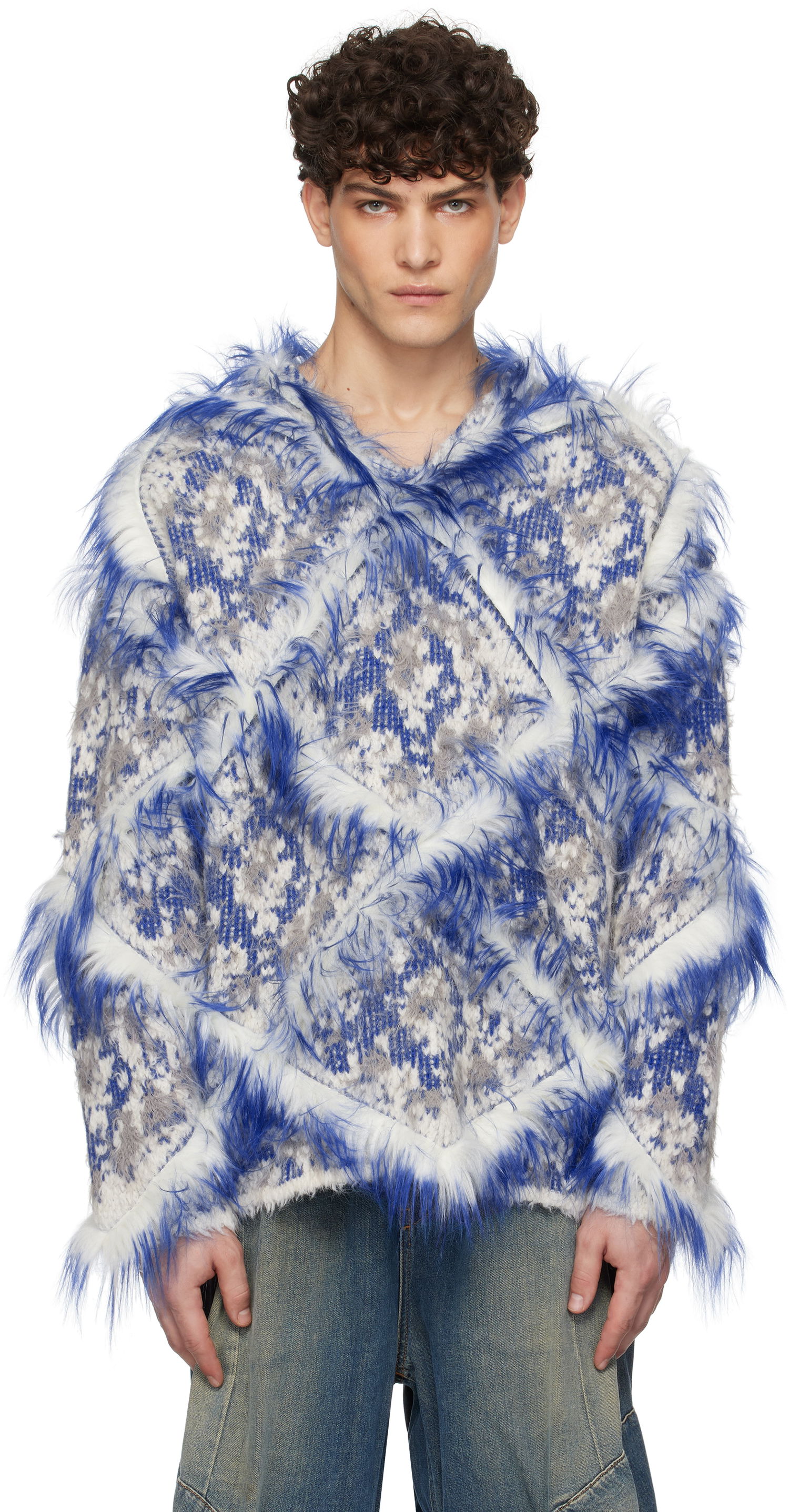 Пуловер Diesel Furry Knit Sweater Синьо | A16935-0ABDM-96P, 0