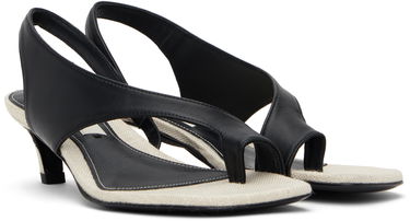 Аксесоари TOTEME TOTEME Leather Thong Heeled Sandals Черно | 252-WAS0201-LE0104, 3