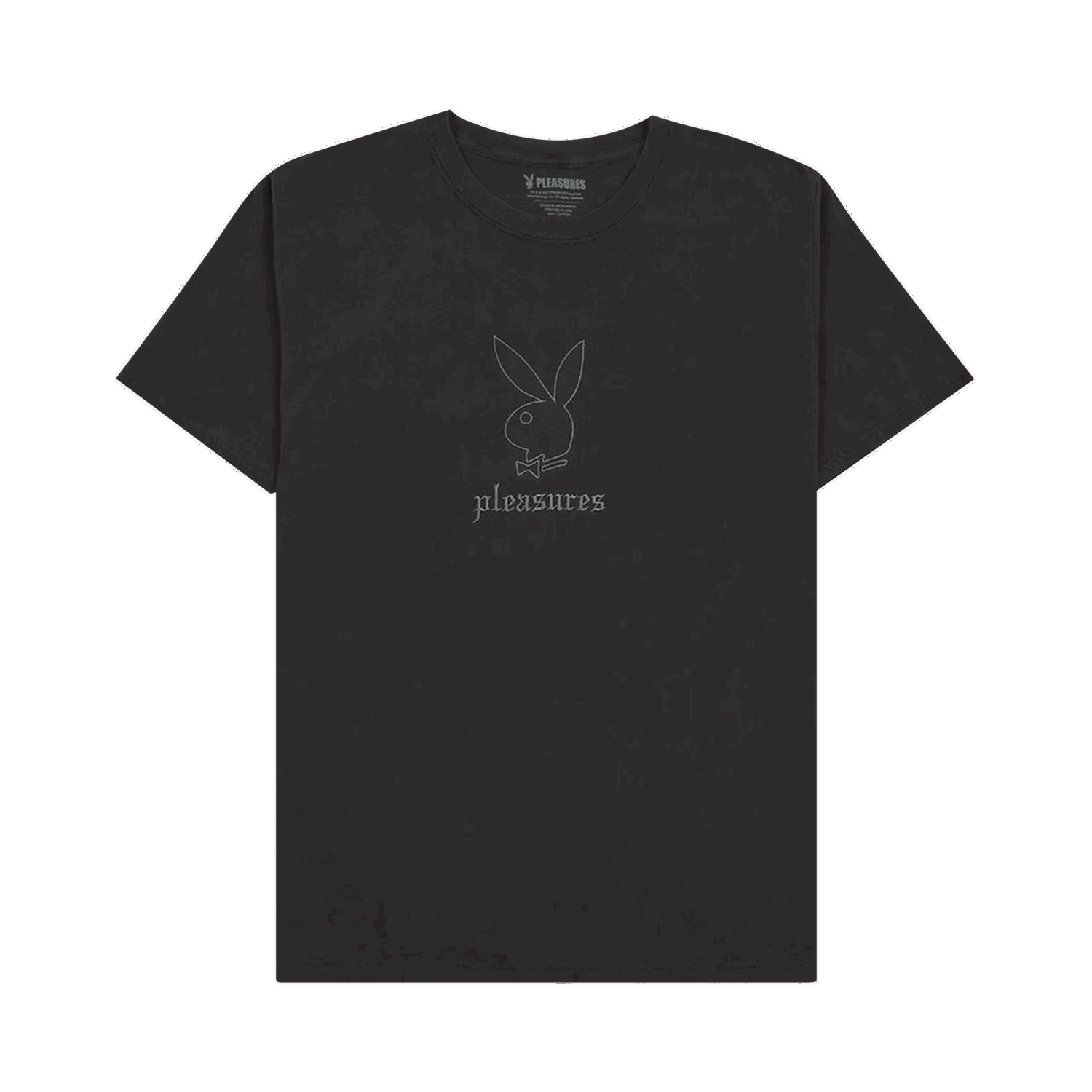 Тениска Pleasures Playboy x Entertainment Pigment Dye T-Shirt Черно | P22PB043 BLAC, 0