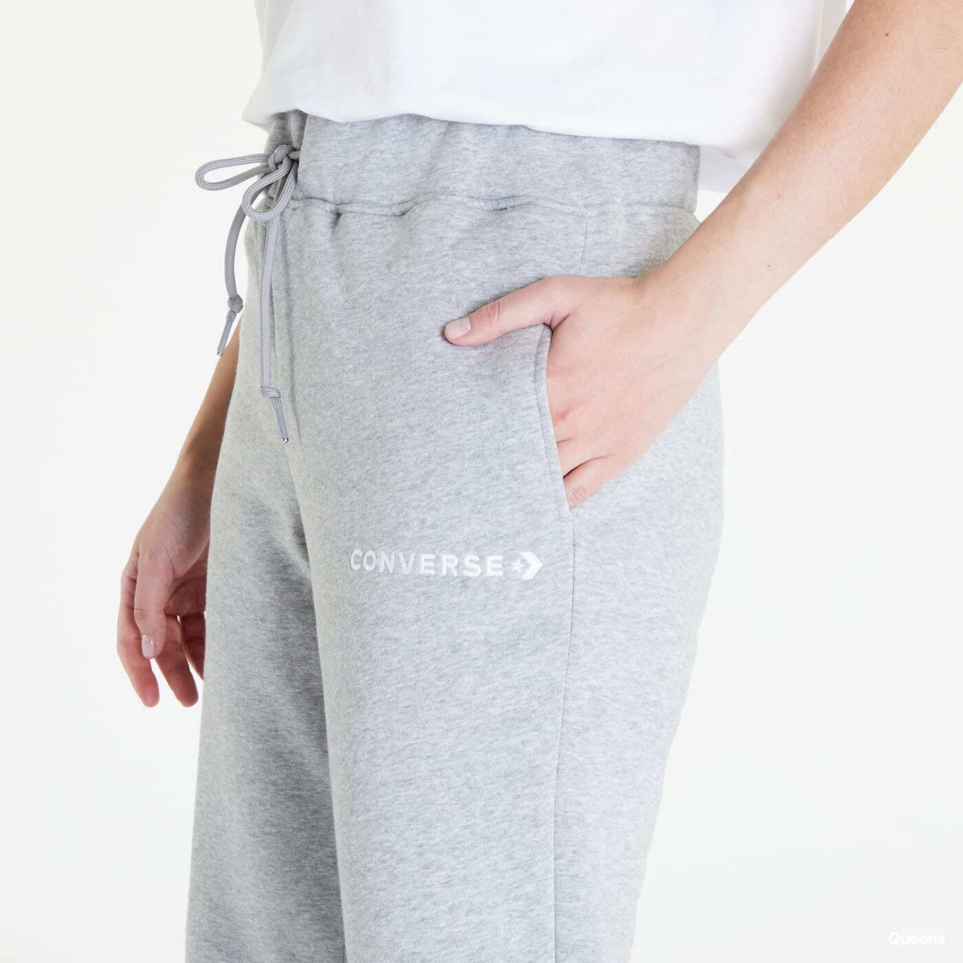 Спортни панталони Converse Wordmark Fleece Jogger Сиво | 10023718.A02, 1