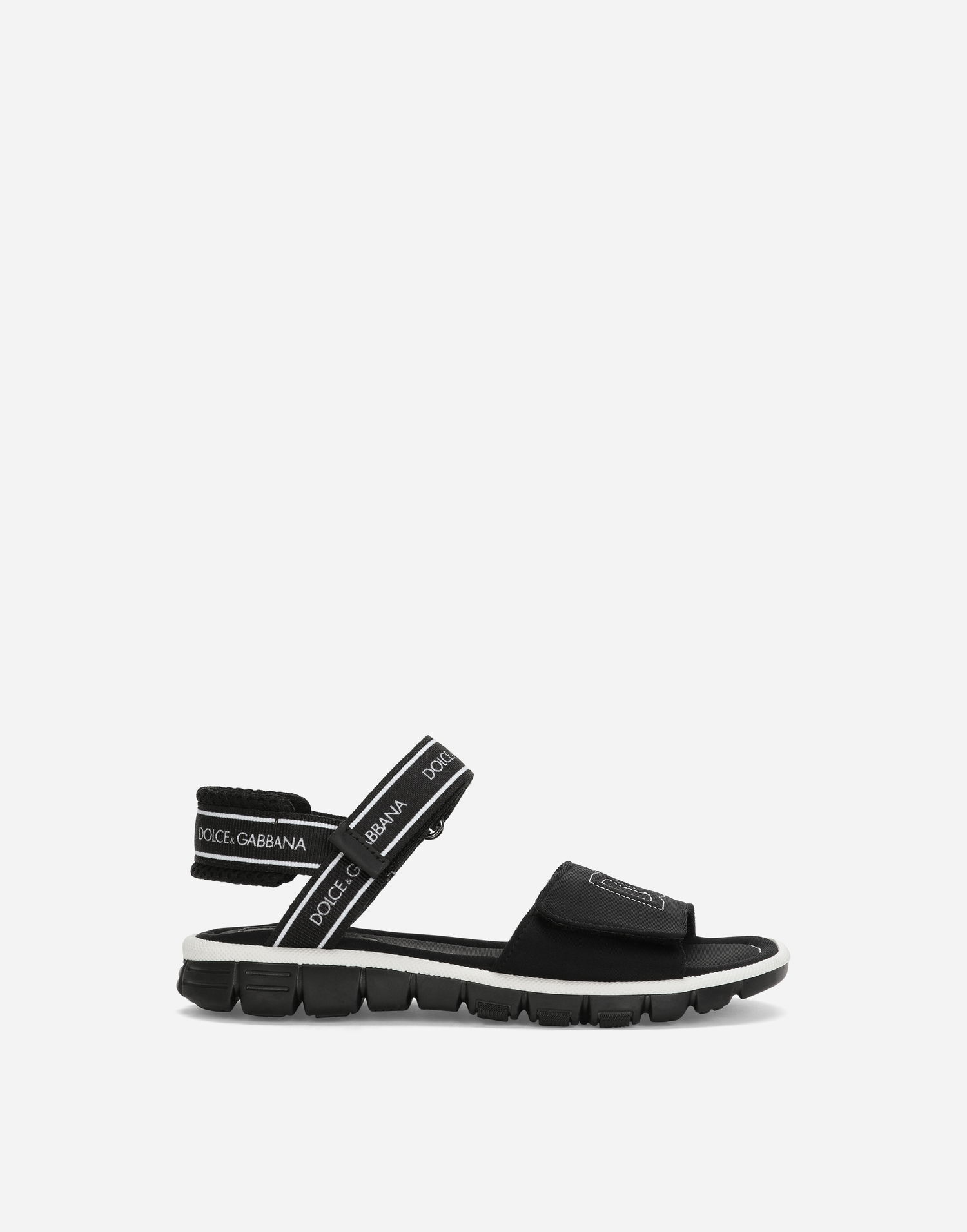 Кецове и обувки Dolce & Gabbana Dolce & Gabbana Technical Fabric Sandals With Dg Logo Черно | DA5061AY2338B939, 0