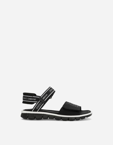 Кецове и обувки Dolce & Gabbana Dolce & Gabbana Technical Fabric Sandals With Dg Logo Черно | DA5061AY2338B939, 0