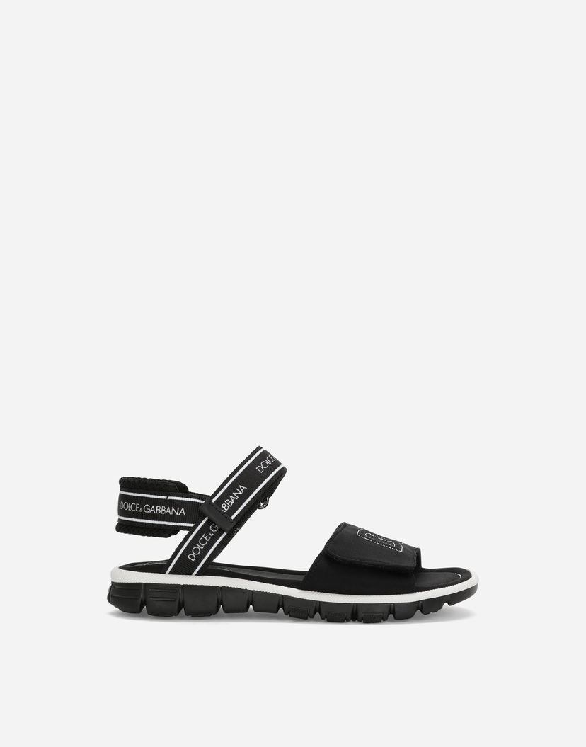 Кецове и обувки Dolce & Gabbana Dolce & Gabbana Technical Fabric Sandals With Dg Logo Черно | DA5061AY2338B939
