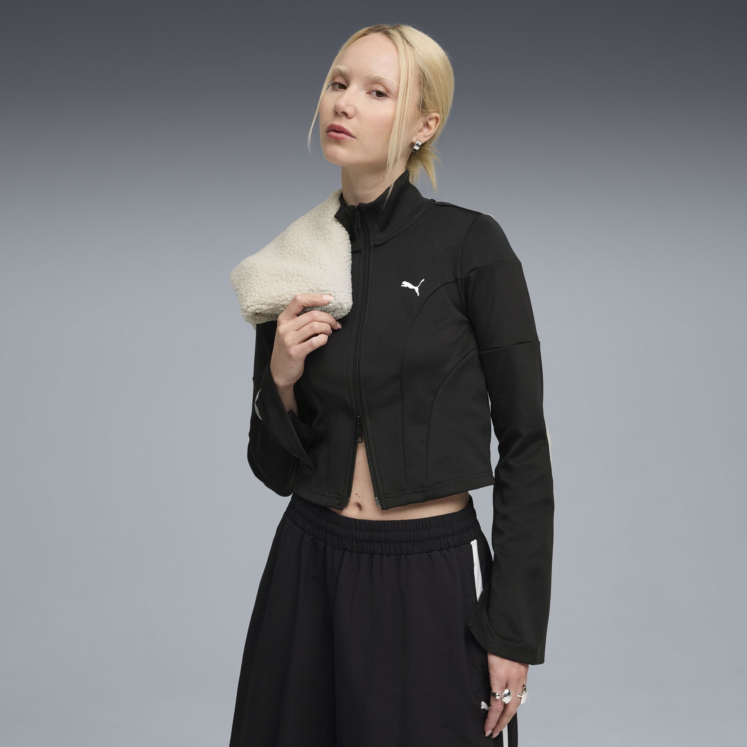 Яке Puma DARE TO Slim Cropped Track Jacket Черно | 632146_01, 0