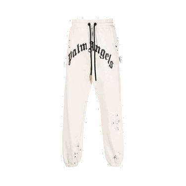 Спортни панталони Palm Angels GD Glittered Logo Sweatpants Бяло | PMCH011F22FLE0030310, 0