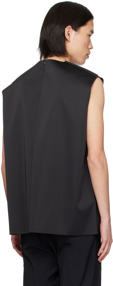Потник We11done We11done Tie Embossed Tank Top Черно | WD-BL1-24-125-M-BK, 2