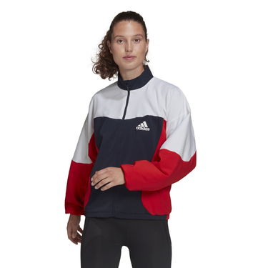 Суитчър adidas Performance Colorblock Woven Track Jacket Червено | HA6624, 0