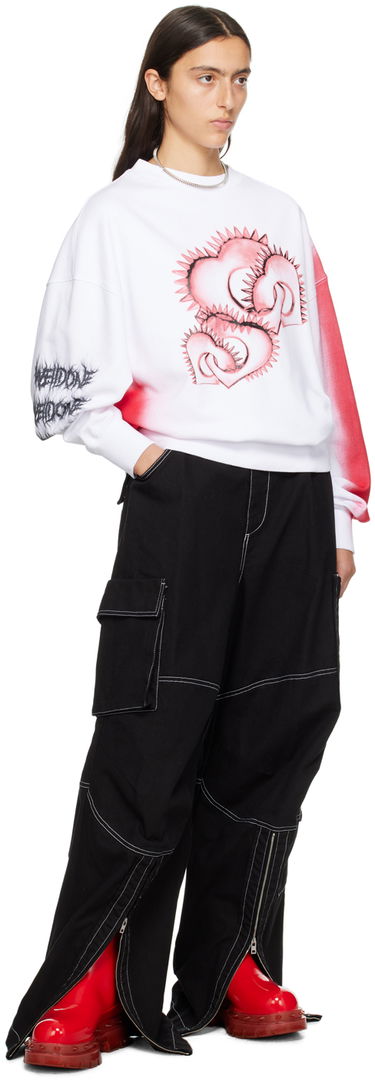 Пуловер We11done Printed Sweatshirt Бяло | WD-TS3-23-710-U-WH, 3