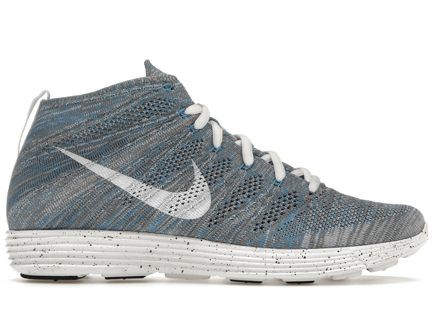 Кецове и обувки Nike Lunar Flyknit Chukka HTM Snow Pack Blue Glow Сиво | 599347-410, 0