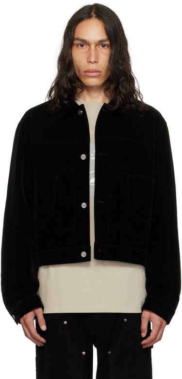 Яке We11done We11done Velvet Crop Jacket Черно | WD-JK3-23-041-M-BK, 0