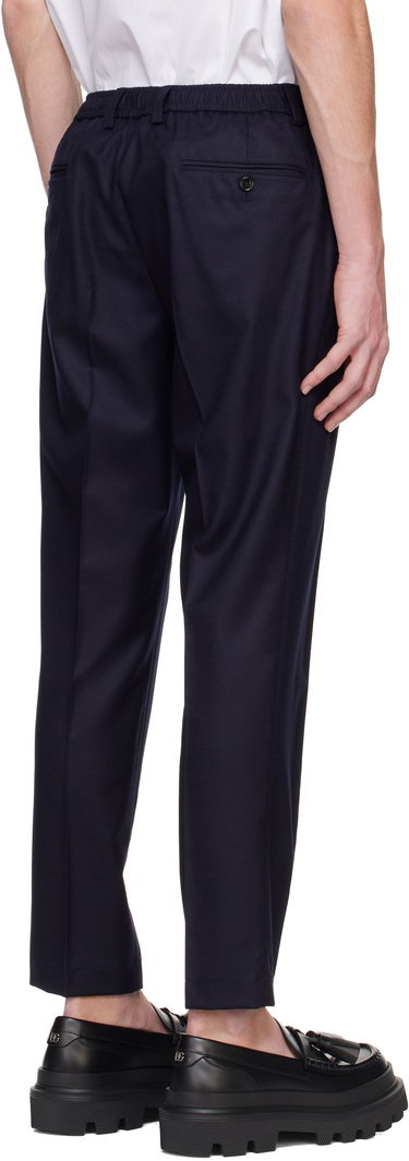Панталони Dolce & Gabbana Tailored Flannel Trousers Синьо | GW13ETFU21Q, 2
