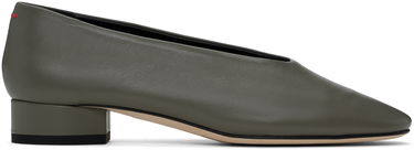 Облекло Aeyde Aeyde Delia Leather Ballerina Flats Зелено | A11-FL-GLVR25BL18-FW24-1007-007, 0