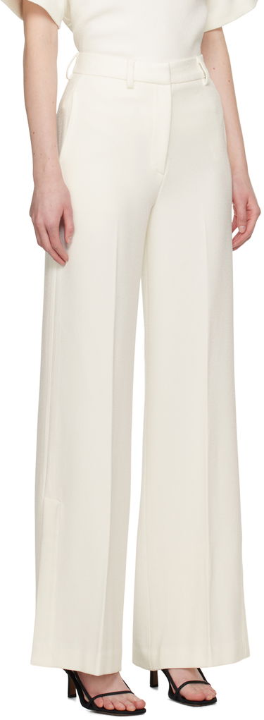 Панталони Anine Bing ANINE BING Women's Lyra High-Rise Wide-Leg Dress Pants Бяло | A-03-3275-100, 1